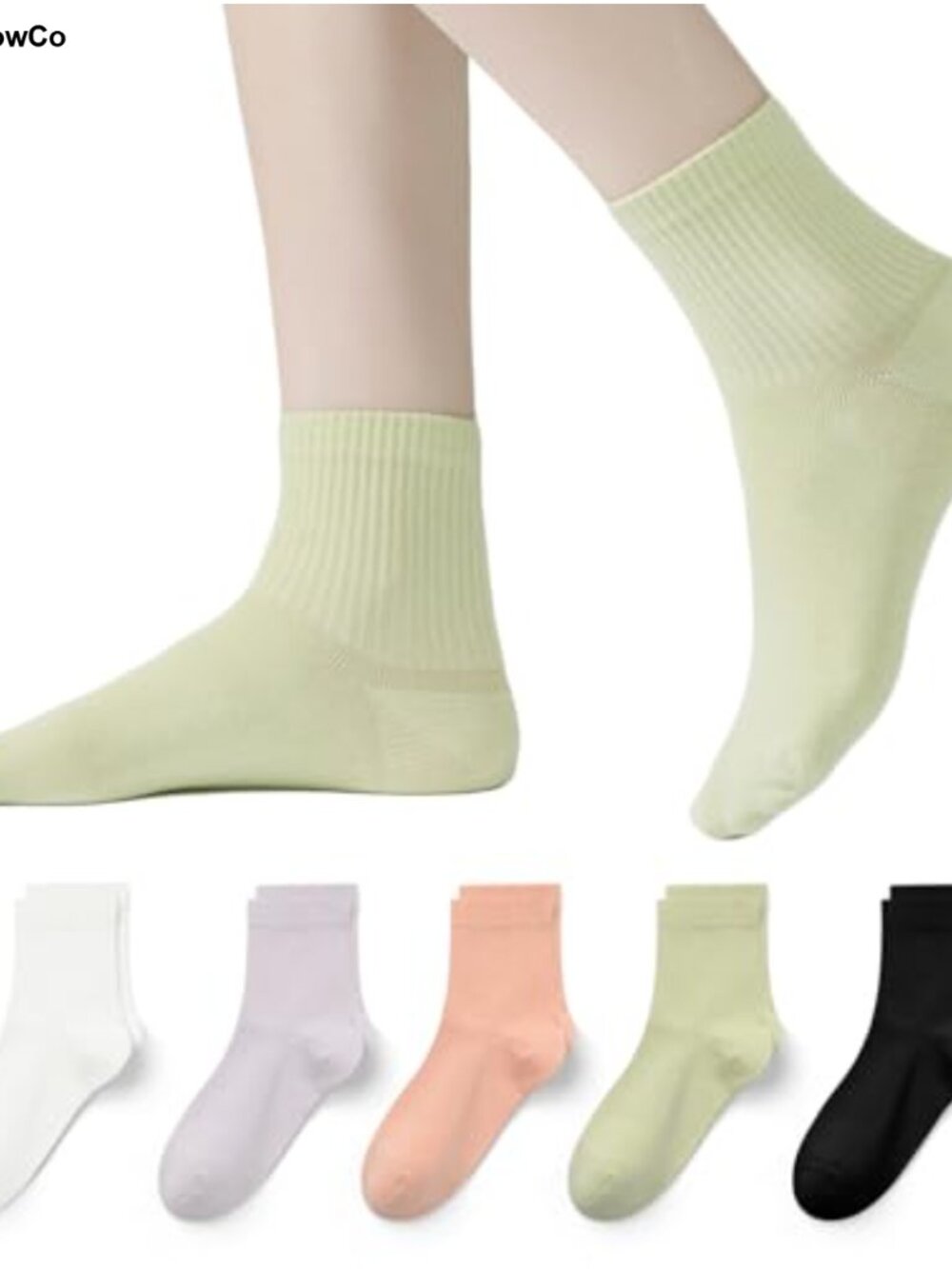 Women's Cotton Ankle Socks 5 Pairs Comfort Fit Size 5-9